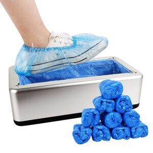 Automatic Shoe Covers Dispenser with 100 PCS Disposable Shoe Covers, NWB